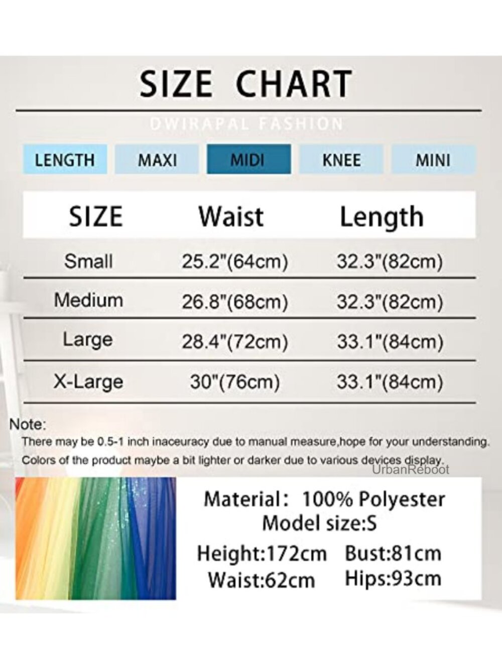 Women Pleated Long Tulle Skirt High Elastic Waist Swing Casual Midi Skirt - Picture 4 of 6